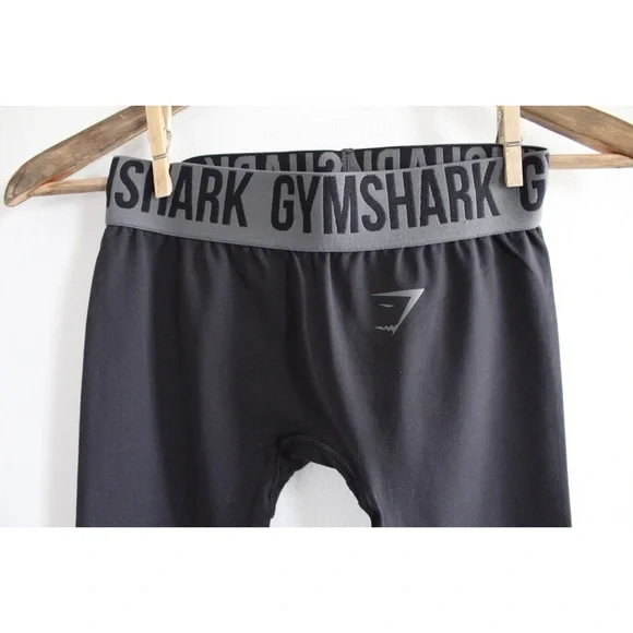 GYM SHARK NIP Black Leggings XS - Picture 1 of 6